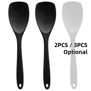 Silicone Spoonula Set, Non Stick Silicone Non-scratch Mixing Spatula with Handle, Heat Resistant Cooking Utensils for Baking, Cooking, Kitchen Accessories, Bakeware, Nonstick Cooking Spoon