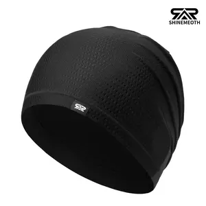 SHINEMEOTH Slouchy Rayon Cycling Beanie, Ultra-Soft 6-Way Ventilation Mesh Helmet Liner, Non-Fade Cooling Skull Cap, Workout Hat