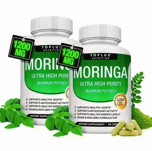 Moringa Capsules 1200mg - Pure Moringa Powder for Immune & Gut Health 90 Capsules Ultra High Purity Maximum Potency