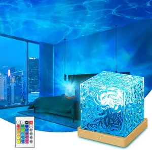 RGB Water Ripple Projector Lamp with Remote, Ocean Wave Ceiling Light, Color Changing Mood Light for Bedroom, Gaming Room, Party Decor aurora lighting outdoorfun