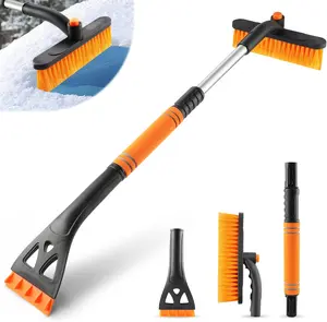 GREATCOOL Snow Brush is Suitable for Car Lanes ,Adjustable Ice Scraper &extensible 180° Rotary Snow Brush,snow remover for car with Foam Grip,Snow Removal Kit is Suitable For Cars SUV ,Truck ,Vechicle Tool Home