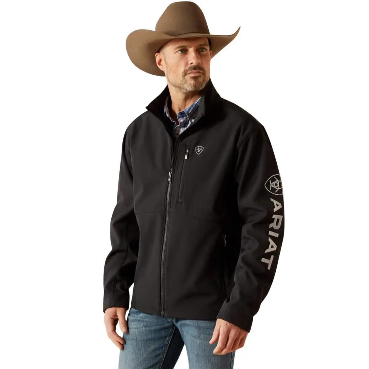 Ariat Men's Logo Softshell Black Jacket Ariat Men's Logo Softshell Black Jacket