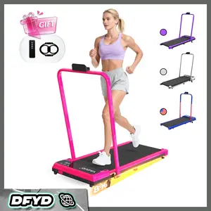 [DFYD 2026] YAGUD Walking Pad w/ Adjustable Incline - Low-Noise Walking Pad w/ 265lbs Weight Capacity, Remote Control w/ Free Resistance Bands, Easy mobility, Home Gym Equipment