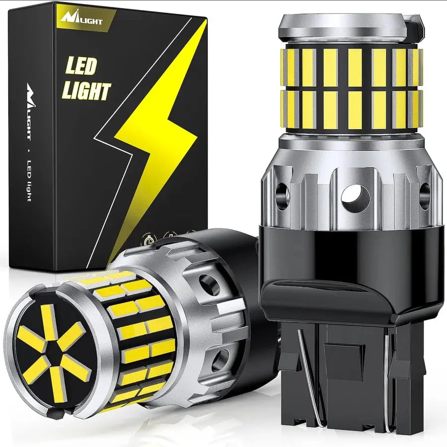 Nilight 7440 7441 7443 T20 992 W21W 6500k Xenon White LED Bulbs (Pairs) Super Bright Waterproof Headlight, Pair Pack Nilight 7440 7441 7443 T20 992 W21W 6500k Xenon White LED Bulbs (Pairs) Super Bright Waterproof Headlight, Pair Pack