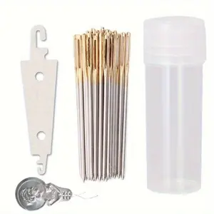 100 cross stitch special embroidery needle set, handmade embroidery DIY embroidery needle with needle storage bottle, embroidery accessories Sewing Kit