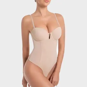 SHECURVE All-in-One Shaping Bodysuit Thong sha Shapewear Minimalist Body Shaper for Women Basic Skin Compression Faja Corset Valentine's Day faja Fit Everyday Style Seamless