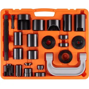 fathersdaygift VEVOR Ball Joint Press Kit, 25 pcsTool Kit, C-press Ball joint Remove and Install Tools, for Most 2WD and 4WD Cars, Heavy Duty Ball Joint Repair Kit for Automotive Repairing
