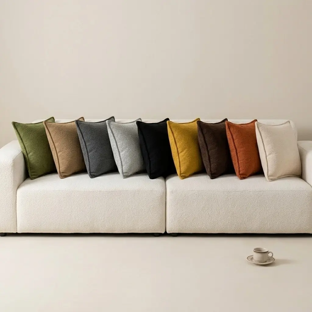 2 Pack Throw Pillow Covers 18x18 Inch, Soft Textured Decorative Cushion Covers for Couch Sofa Bed Living Room and Bedroom, No Inserts