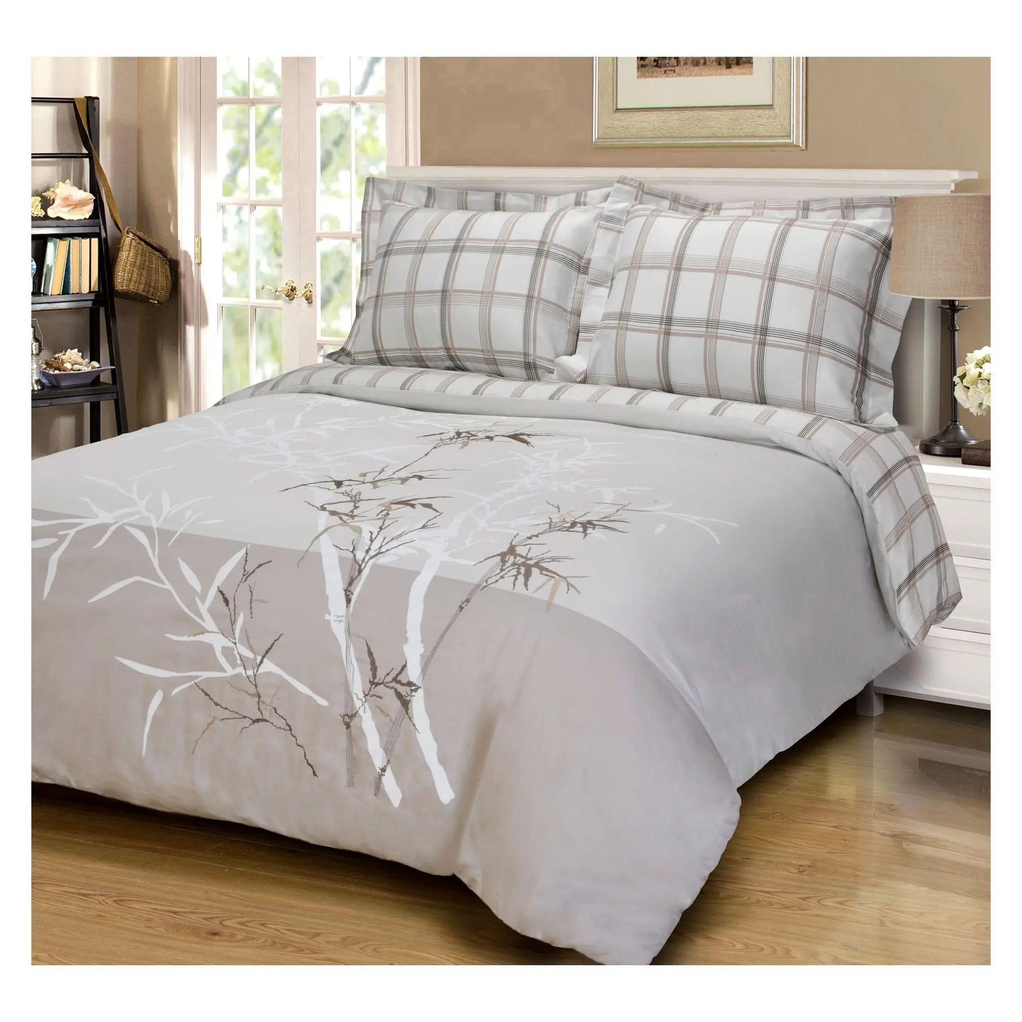Superior Elmwood Cotton 3-Piece Duvet Cover Set, Full/Queen