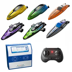 Electric Remote Control Boat Toy, 1 Box Rechargeable Waterproof Mini RC Boat with Built in 3.7V/100mAh/0.37Wh Lithium Battery, Indoor & Outdoor Boat Toy for Gift, Rc Speed Boat
