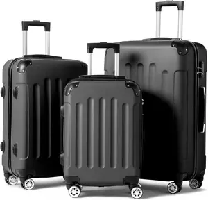 Ubesgoo 3-Piece Luggage Set Travel Lightweight Suitcases With Rolling Wheels,20in,24in,28in, TSA Lock & Moulded Corner, Carry On Luggages For Business, Trip
