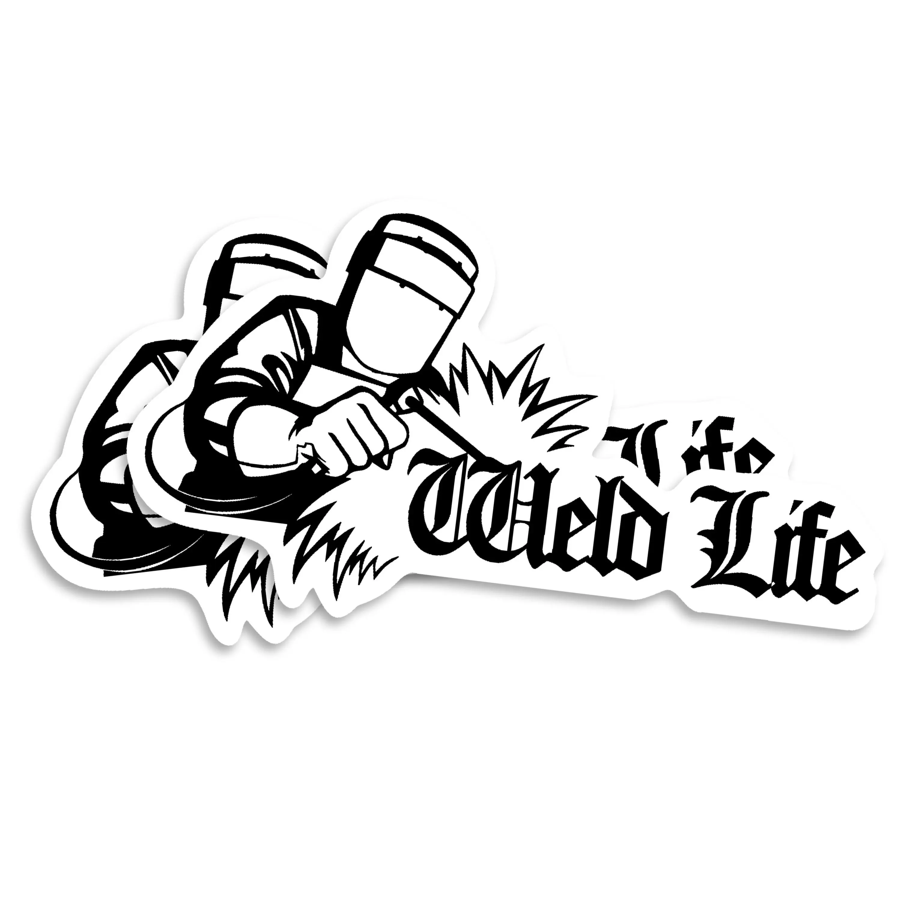 Weld Life Sticker Welding Sticker Hard Hat Sticker Decal Welder Gift Cool Stickers Funny Sticker Metalworker Job Stickers Gift for Him Tooling Sticker - 5 Inch 2 Pack - PLST0024