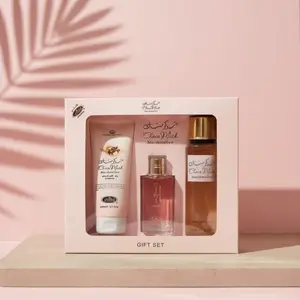 Al Rehab | Choco Musk Marshmallow Gift Set | 50 ml EDP + Shower Gel + Perfumed Spray | Eau De Parfum | Unisex Perfume Set | Marshmallow, Strawberry & Vanilla Notes