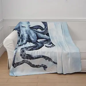 Concierge Collection Oversized Octopus Printed Plush Throw