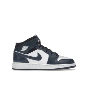 Jordan Kid's 1 Mid Armory Navy Basketball Shoes, from StockX