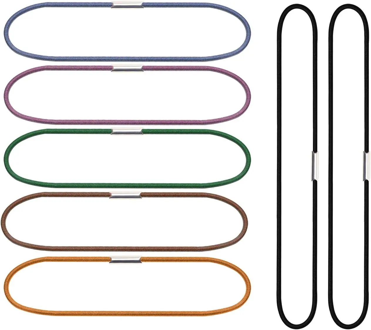 7 Random Color Notebook Elastic Spring Bands Connecting Insert Refill Replacement Strap Bands Accessories for Travel Journal, 7 count