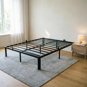 Bed Frame，14" Heavy Duty Metal Platform Bed Frame with Under-Bed Storage, No Box Spring Needed，Easy installation