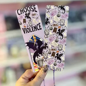 Choose Violence Dual-Sided Sparkle Cardstock Bookmark (pre-tasseled on bottom)
