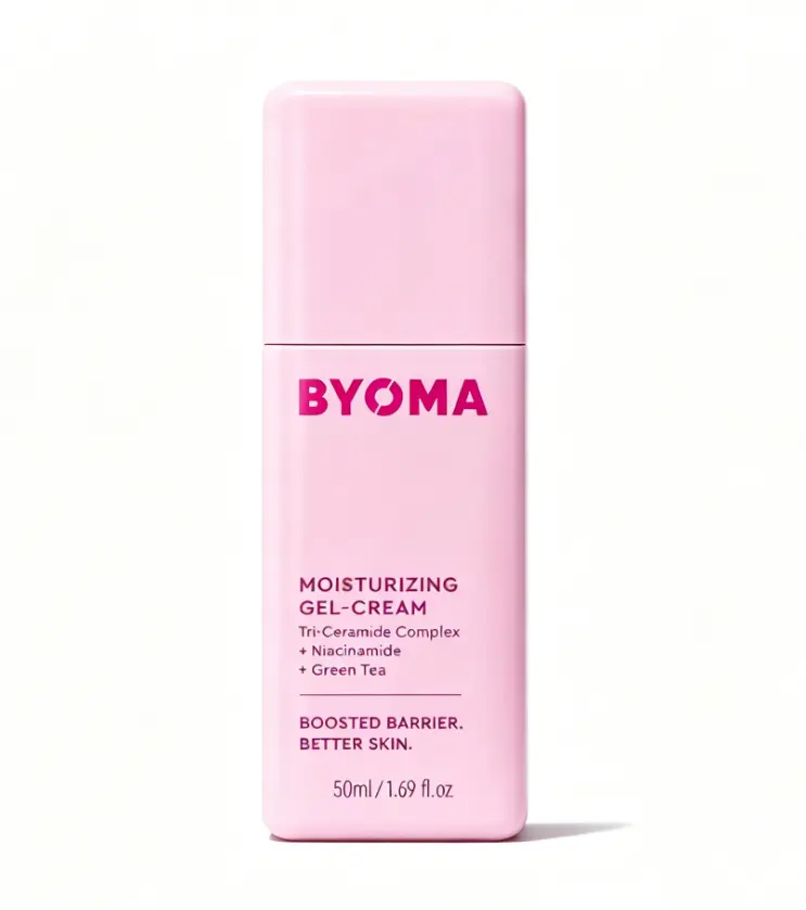 BYOMA Moisturizing Gel Cream – Niacinamide & Green Tea Face Lotion for Dry Skin, Oil-Free & Alcohol-Free (1.69 fl oz)