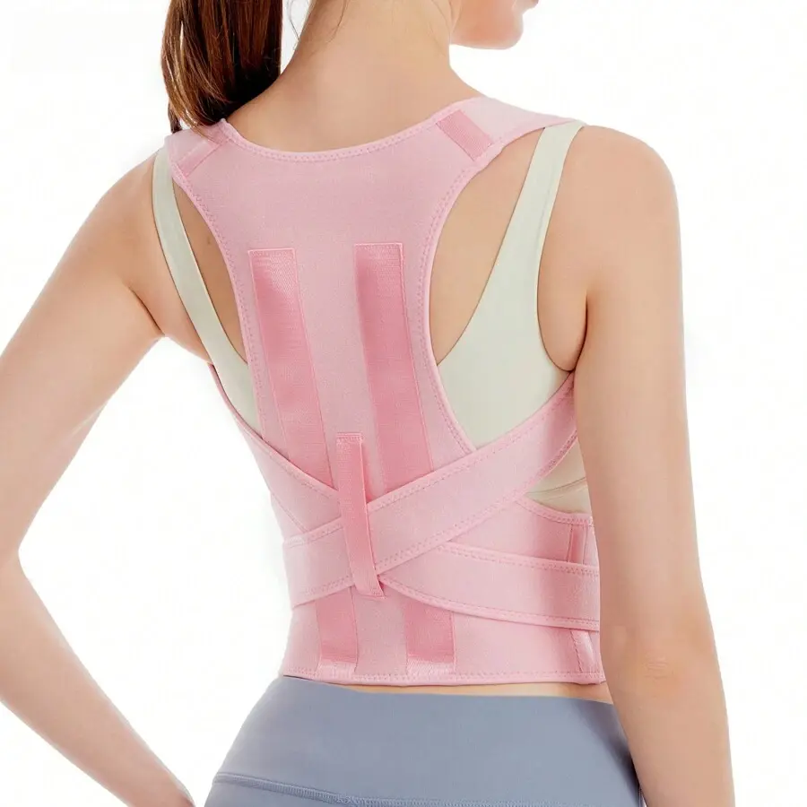 Women's Back Support Belt Posture Corrector - Back Straightener Posture Fixer, Relieves Lower & Upper Back Pain for Sports & Outdoor Archery Activities, Ergonomic Back Saver, Lightweight, Elastane