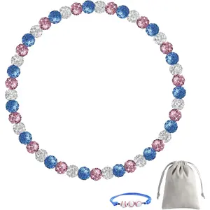NC6 Men's Beaded Baseball Necklace, Bling Ice Collection, 16”-20” Inches, Ideal for Baseball Teams and Enthusiasts