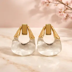 Let’s Be Clear- Drop Hinge Earrings