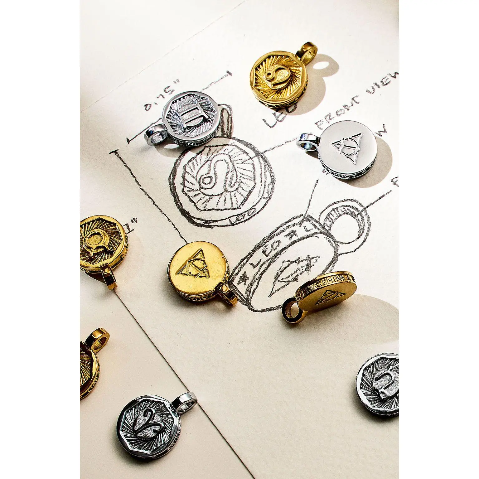 trip around the sun zodiac charm