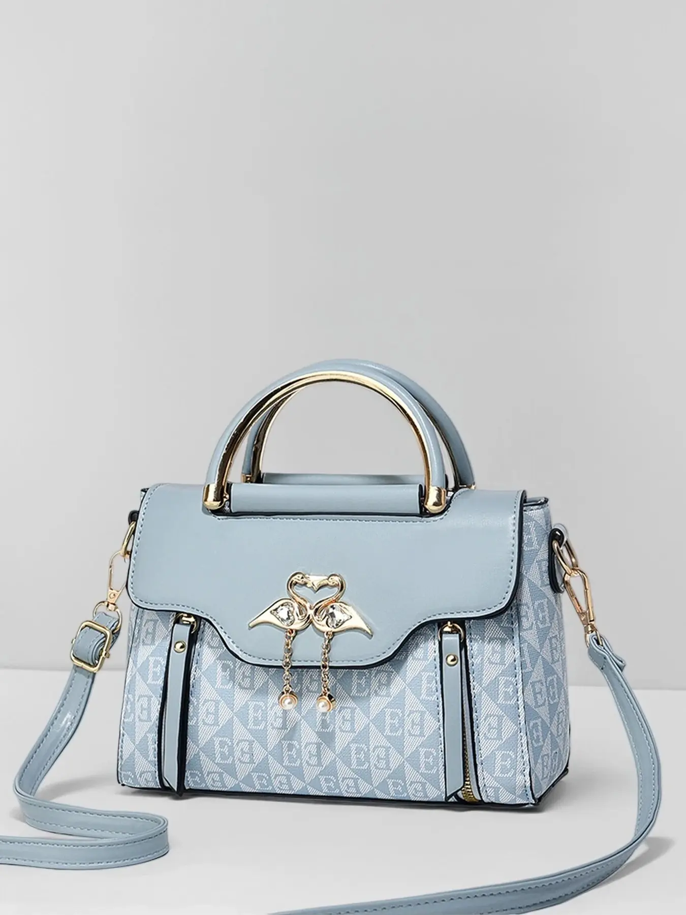 New Print Handbag, Fashionable Large Capacity Shoulder Crossbody Bag, Casual Women's Purse for All Seasons, Letter Pattern Design, Fashionable Patterned Bag, Stylish Bag, Fashionable Bags, Fashion Purses