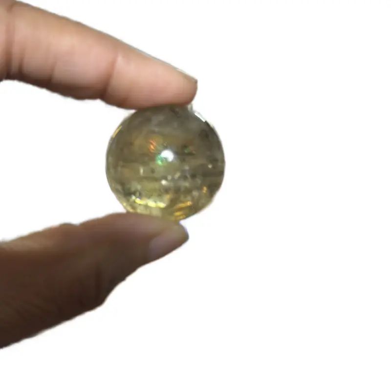 Clear Citrine Rainbow Sphere for Abundance Prosperity Positivity and Chakra Alignment Spiritual Ready