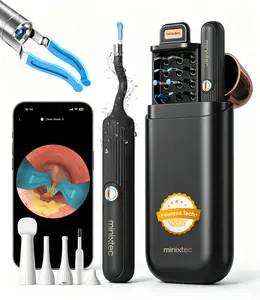 Ear Cleaner with Camera – Waterproof HD Otoscope, Flexible Tip & Painless Ear Pick Tweezers for Narrow Ear Canals & Kids, Ear/Nose/Throat Home Care Kit, Smart Ear Wax Removal Tool