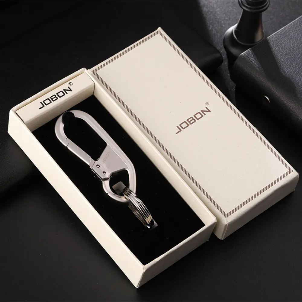 Jobon Oval Zinc Alloy Waist-Hanging Keychain for Car Keys - Factory Matched Metal Body with Double Ring, Waist Clip, Stylish EDC Decor for Commute, Independence Day Use (Suitable for Men), Daily, Car Lovers Lifestyle, Durable, Collectibles, Link, Toggle,,