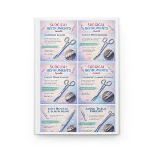 Scrub Tech Study Journal | Surgical Instruments Guide Notebook | Cute Surgical Tech Gift | Sterile Field Notes Book