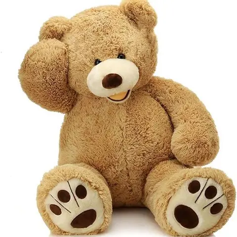 Tezituor Super Soft Fluffy Giant Cartoon Teddy Bear Animal Shaped Stuffed Toy - 3ft-6ft Sizes with Big Footprints, Birthday Gift, Cute Collectible, Bedroom Decor for Girlfriend