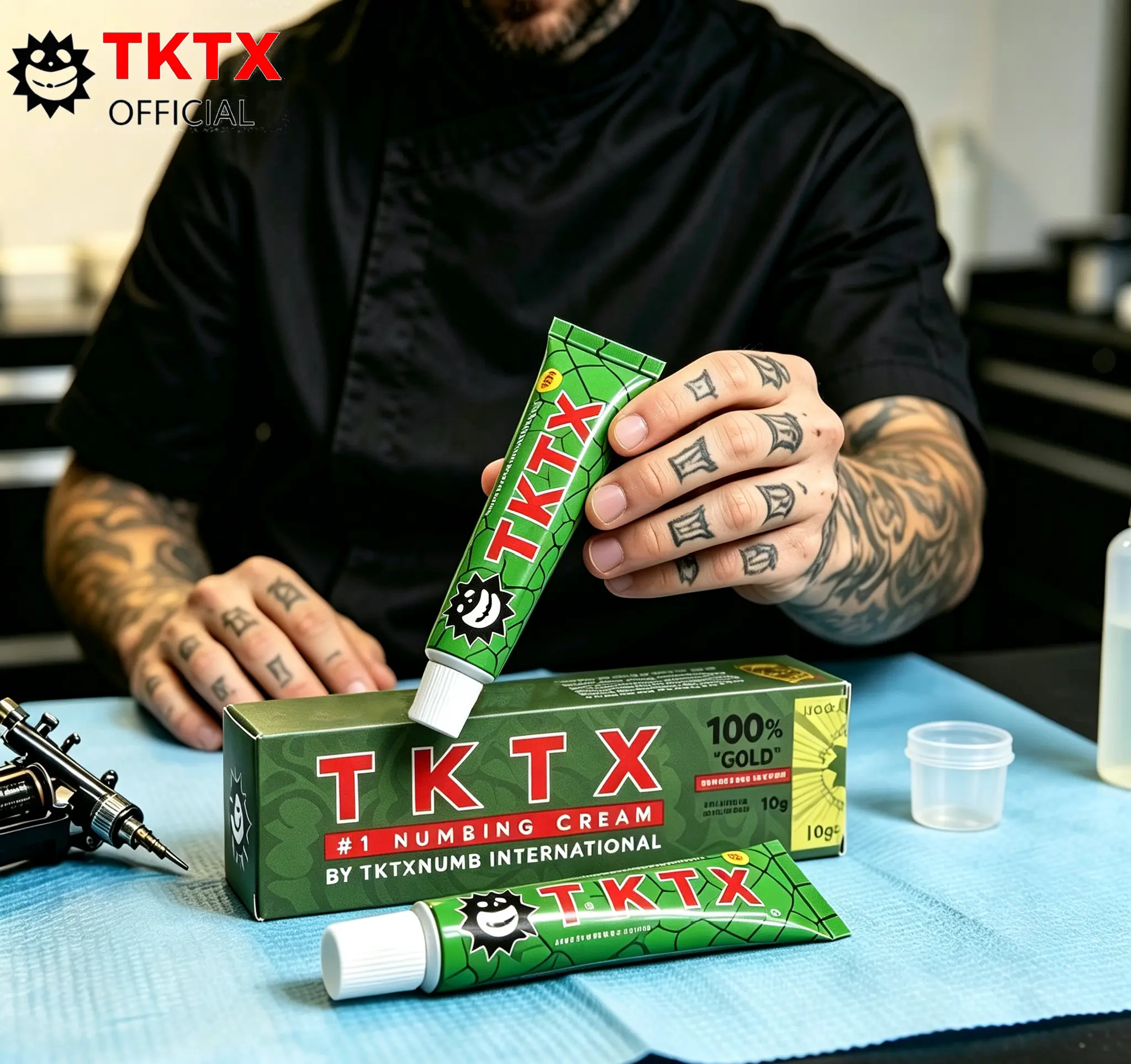 TKTX Maximum Strength Cosmetic Numbing Cream with Professional Lidocaine Anesthetic Ingredients, Refreshing Skin-Nourishing Formula for Pre-Tattoo and Post-Tattoo Use