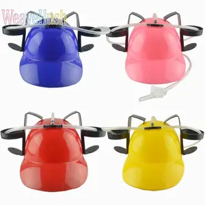 Sporty Sport Rainwear Hands-Free Beer Drinking Hat - Novel Helmet Headband with Accessories, Fun Prop for Birthday Parties, Outdoor Gatherings