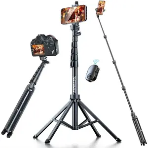 62" Selfie Stick Tripod for ,  4  Design,  Remote,  Stick & , Lightweight, Portable  in , Compatible with  & Android, Non Skid