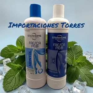 Stanhome Fresca Pie Set of 2 (Menthol / Ice) 300ml Each | Cooling Foot Cream Set for Tired Feet