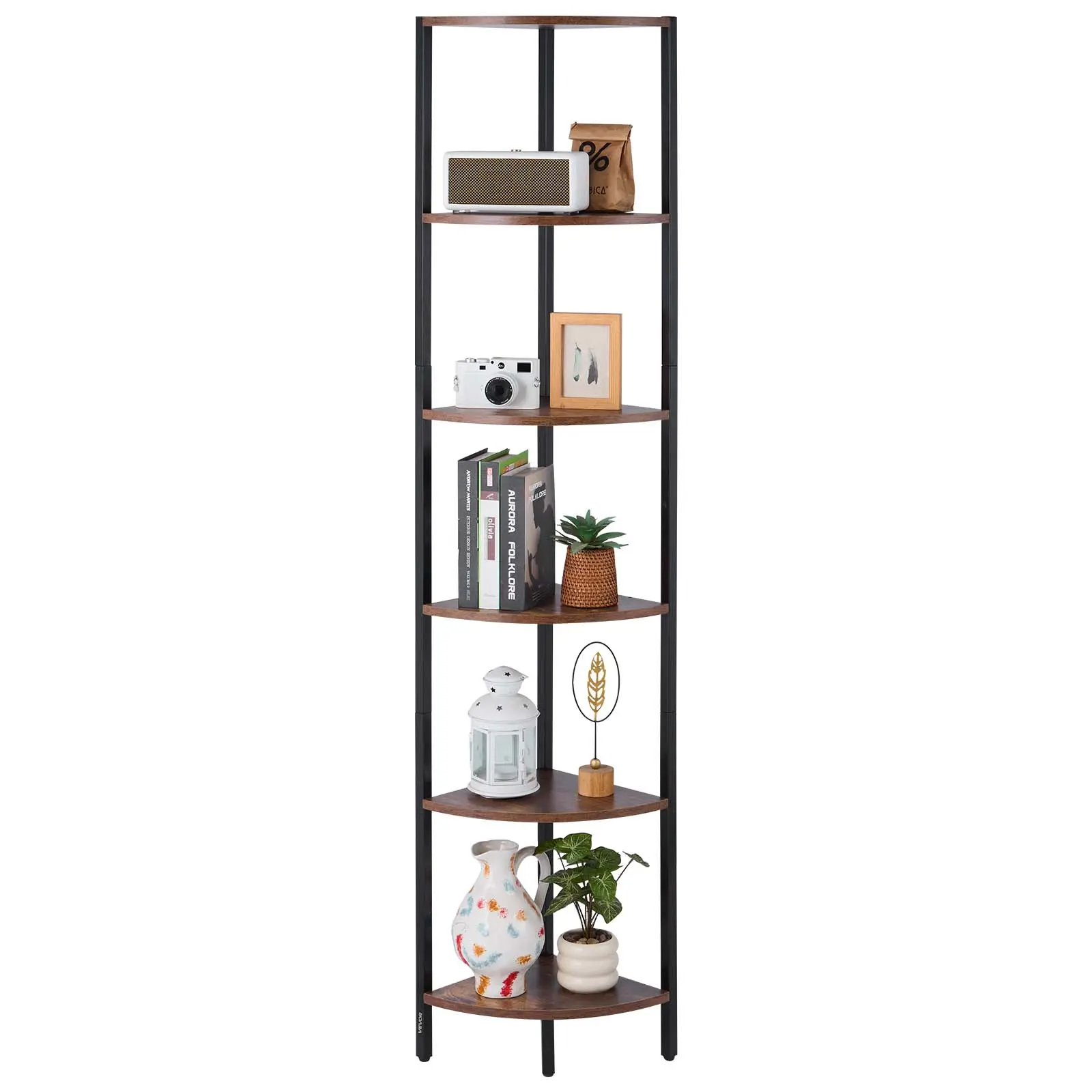 【SummerFinds】VEVOR 6 Tier Corner Shelf with LED Light, 68" Tall Corner Bookshelf with Storage Shelves for Collectibles, Display Shelf with Multi-color Lights Controlled Via RC/APP for Bedroom, Living Room, Office