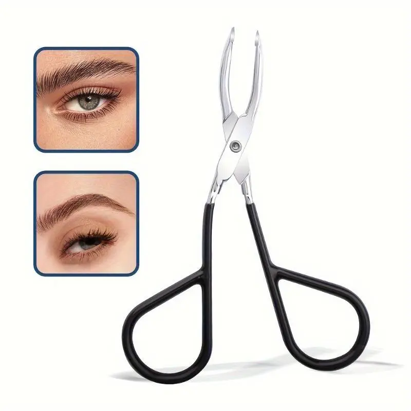 1pc Scissors Shaped Eyebrow Tweezer Clip With Easy Scissor Handle, Scissor Handle Tweezer Brow Hair Plucker Remover, Men Women, Portable Beauty Tool