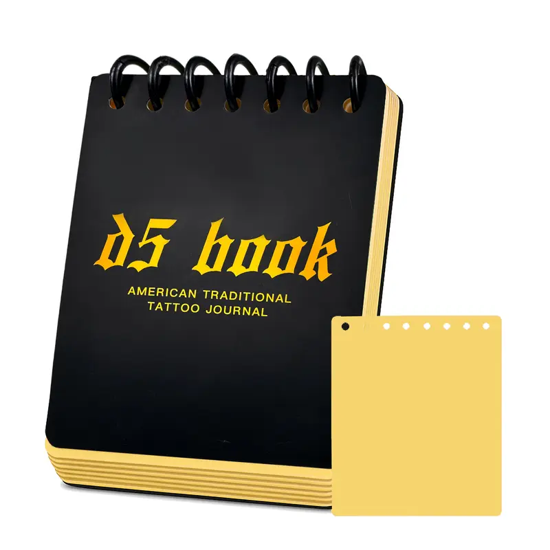 D5 Tattoo Practice Flipbook - 7 Sheets 3MM Silicone Skin, Needle-Compatible Portable Reusable Training Journal for DIY Artists, All Skin Types, Premium Material, Tattoo Needle