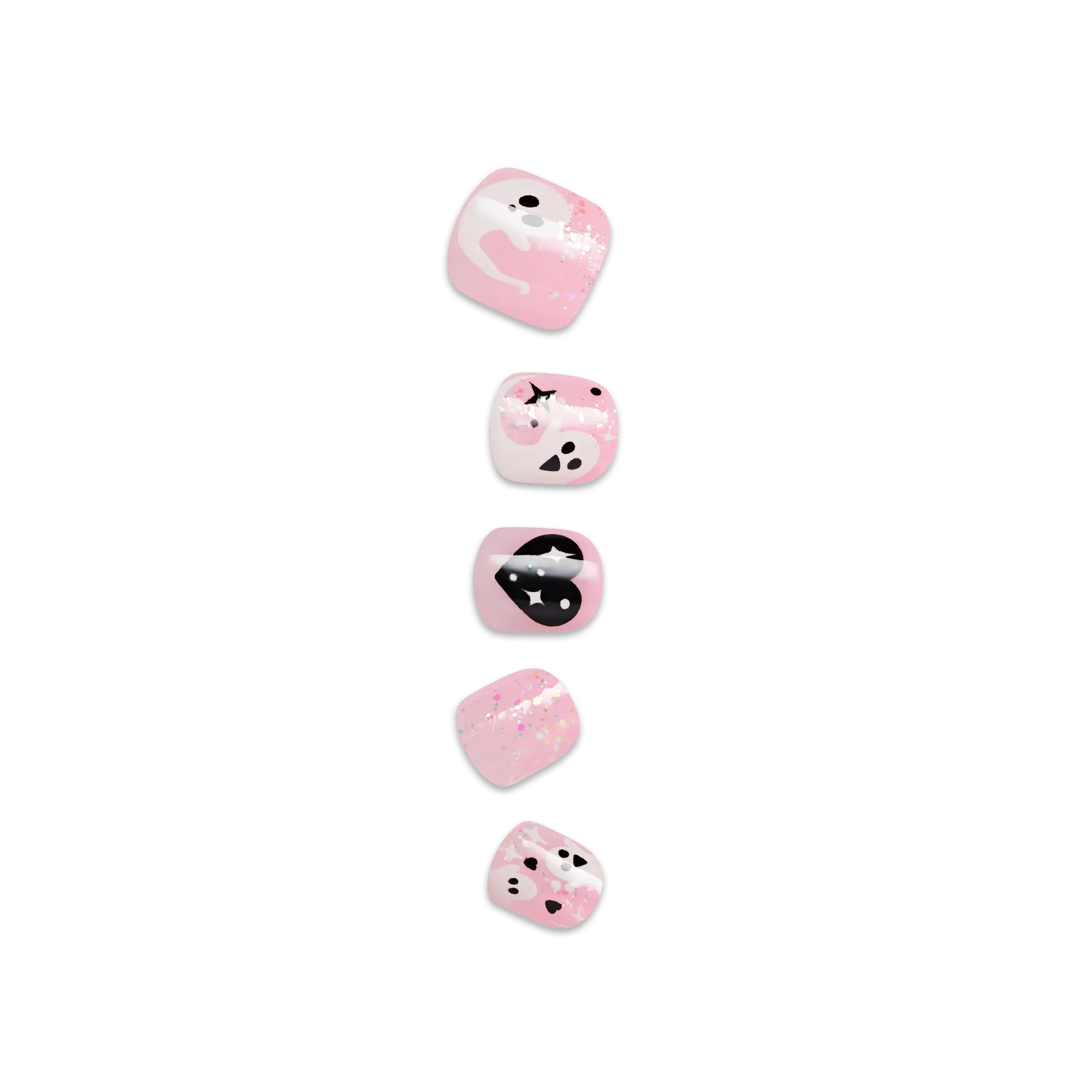Impress Kids Halloween No Glue Fake Press On Nails - Magic Story | Design, Pink, Kids, Squoval, Glow In The Dark, Manicure
