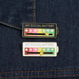 Emotional series badge - metal enamel brooch, suitable for decoration on backpacks and clothing, suitable for daily wear by men and women, exquisite gift, perfect for giving gifts