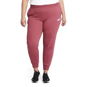 PUMA Womens Essential Fleece Logo Sweatpants Plus Casual Pockets - Red