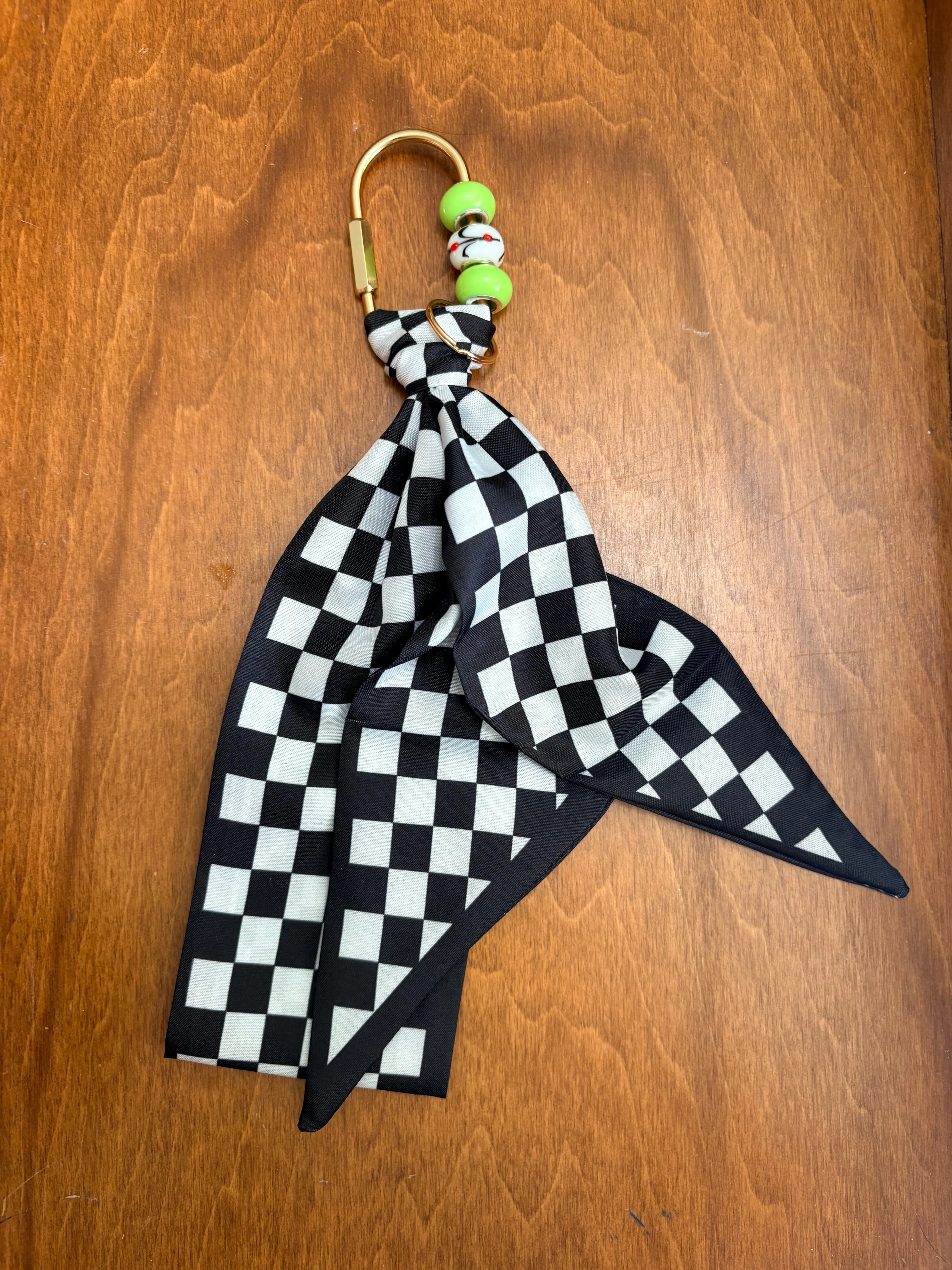 Bag Charm Keychain - Checkered