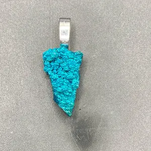 Chrysocolla crystal pendant