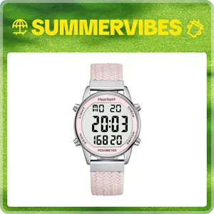 Women Pedometer Watch-Step Tracker Watch with Calories Counter-Non Bluetooth Pedometer Watches-LCD Large Numbers-30M Waterproof Watch-Sport Pedometer Watch Step Counter for Walking Visit the Hearkent
