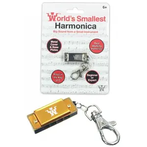 World’s Smallest Harmonica Keychain – Real Working Mini Instrument in Key of C 🎶🔑