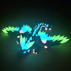 1pc 3D Printed Dragon Mystery Dragon Egg, Glow in the Dark 3D Print Decorative Dinosaur, Home Decor, Funny Gift, Dino Luminous Statue, Decorative Home Ornament