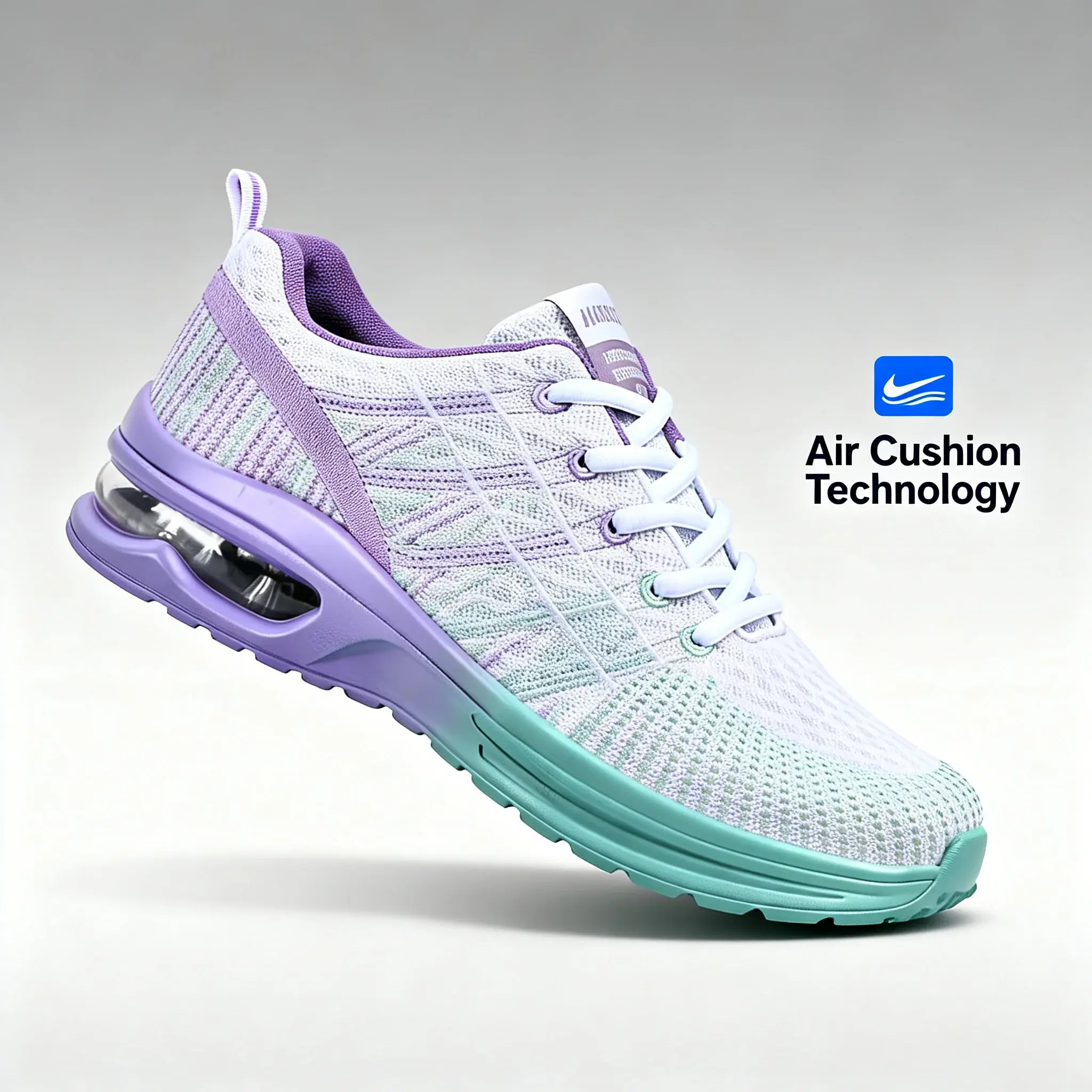 Women's Athletic Low-Top Trainers with a Thick Sole, Versatile Lace-Up Walking Running Shoes for Outdoor Activities