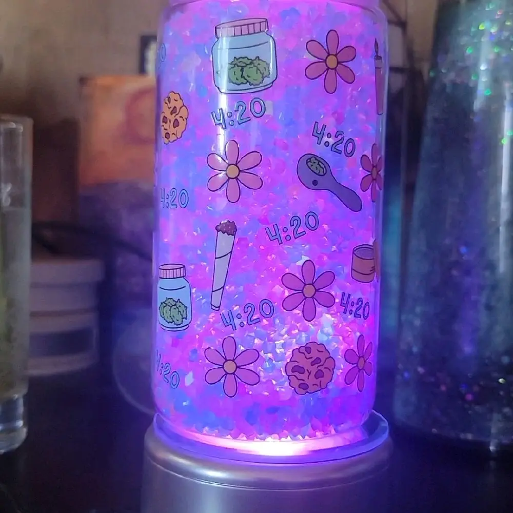 handmade snowglobe tumbler